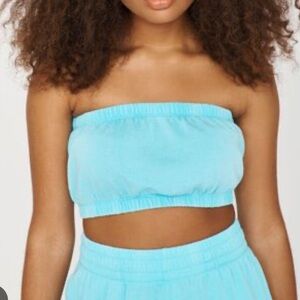 Garage Blue Cropped Tube Top